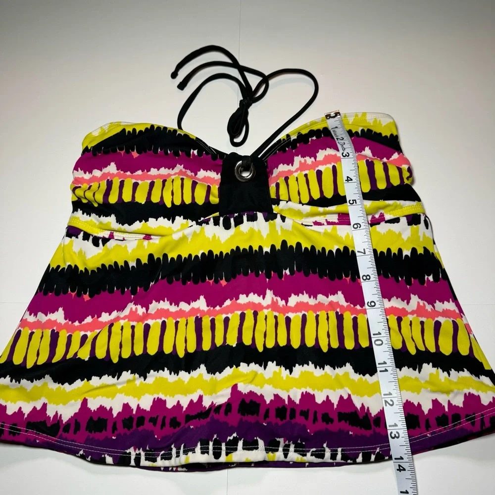 Faded Glory Women's Swim Top - Pink, Yellow, Black‎